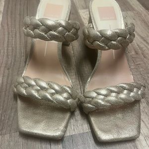 Gold Metallic Dolve Vita Braided Sandal
